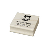 Halloween Baby Black Cat Costume Family Address Gummistempel (Stempel)