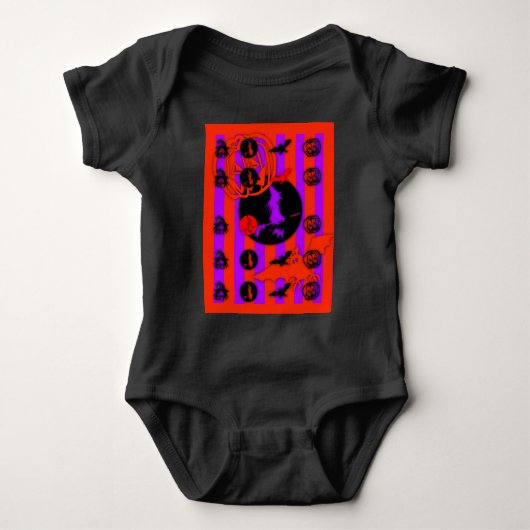 Halloween Baby Bodysuit Pop Colors Baby Strampler (Vorderseite)