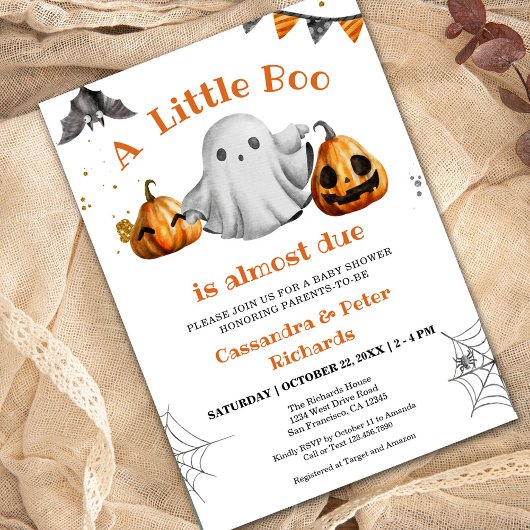 Halloween Baby Boo Baby Shower Gender neutral Einladung
