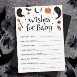 Halloween Baby Boy Dusche Wünsche für Babykarte Einladung
