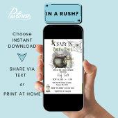 Halloween Baby braut Babydusche Einladung