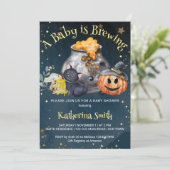 Halloween Baby Braut Einladung (Stehend Vorderseite)