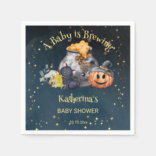 Halloween Baby Braut Serviette (Vorderseite)