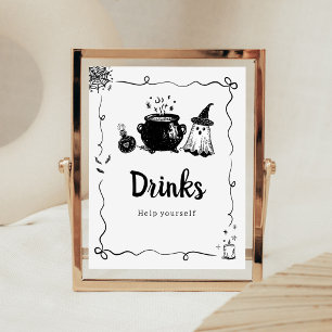 Halloween-Baby-braut-Trinkschild Poster