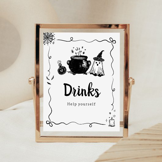 Halloween-Baby-braut-Trinkschild Poster