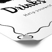 Halloween-Baby-braut-Trinkschild Poster (Ecke)