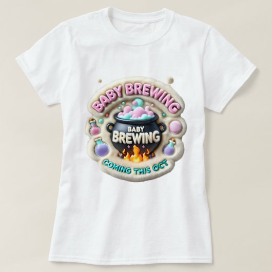 Halloween Baby Brewing Ankündigung T-Shirt (Design vorne)