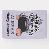 Halloween Baby Brewing Baby Dusche Begrüßungsbanne Banner (Horizontal)