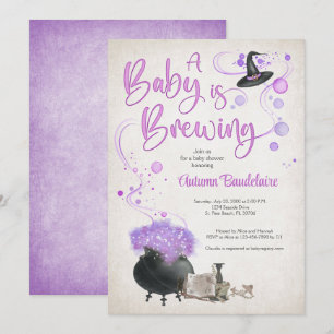 Halloween Baby Brewing Dusche Einladung