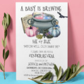 Halloween Baby Brewing Witch Gender Reveal Einladung