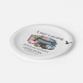 Halloween Baby Brewing Witch Gender Reveal Pappteller (Schrägansicht)