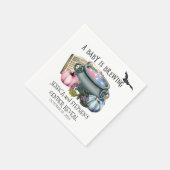 Halloween Baby Brewing Witch Gender Reveal Serviette (Ecke)