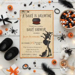 Halloween Baby bricht Hexendusche fallen Einladung
