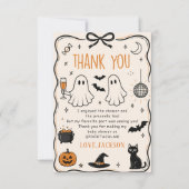 Halloween-Baby Dankeskarte (Vorderseite)