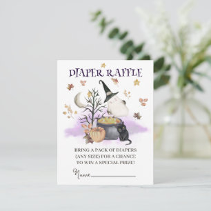 Halloween Baby Duschdusche Windeln Raffle. Begleitkarte