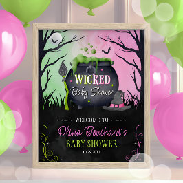Halloween-Baby-Dusche Begrüßungsschild Poster
