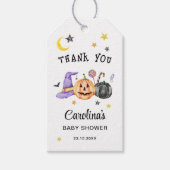 Halloween Baby Dusche Danke Geschenkanhänger (Vorderseite)