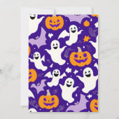 Halloween Baby Dusche flüchtige Blick ein niedlich Einladung (Rückseite)