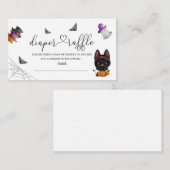 Halloween Baby Dusche - Gewinnkarte Begleitkarte (Vorne/Hinten)