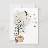 Halloween Baby Dusche ist fast schon ein kleines B Dankeskarte (Rückseite)