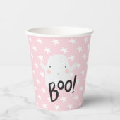 Halloween Baby Dusche Niedlich Ghost Pink Pappbecher (Vorderseite)