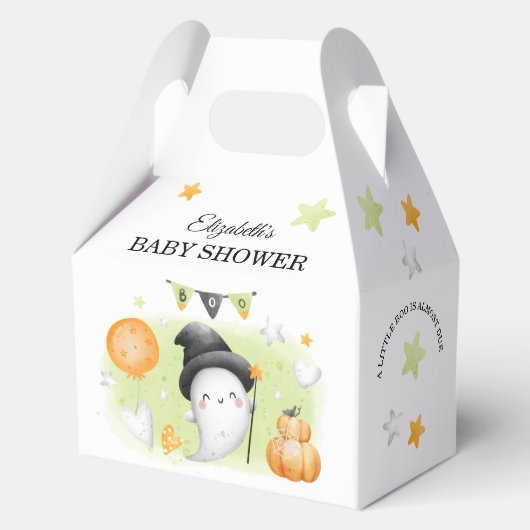 Halloween Baby Dusche Niedlich kleine Boo Medium G Geschenkschachtel (Rückseite)