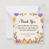 halloween baby dusche oder lila danke mitteilungskarte (Vorderseite)