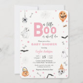 Halloween Baby Dusche Rosa Geist-Mädchen-Einladung Einladung (Vorderseite)