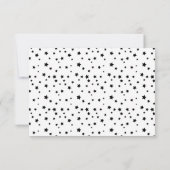 Halloween Baby Dusche schwarze Einladung (Rückseite)