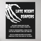 Halloween Baby Dusche Spate Night Diapers Spielzei Poster (Vorne)