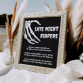 Halloween Baby Dusche Spate Night Diapers Spielzei Poster