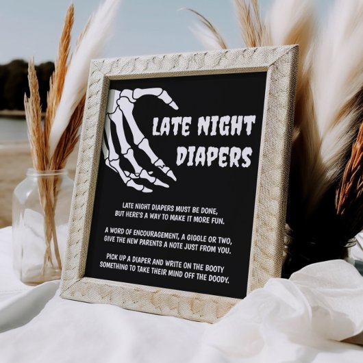 Halloween Baby Dusche Spate Night Diapers Spielzei Poster