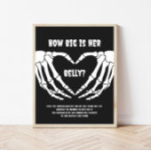 Halloween Baby Dusche wie groß ist ihr Bauchzeiche Poster