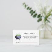 Halloween Baby Dusche Windeln Raffel Begleitkarte (Stehend Vorderseite)