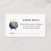 Halloween Baby Dusche Windeln Raffel Begleitkarte (Vorderseite)
