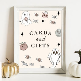 Halloween Baby Duschkarten & Geschenkschild Poster