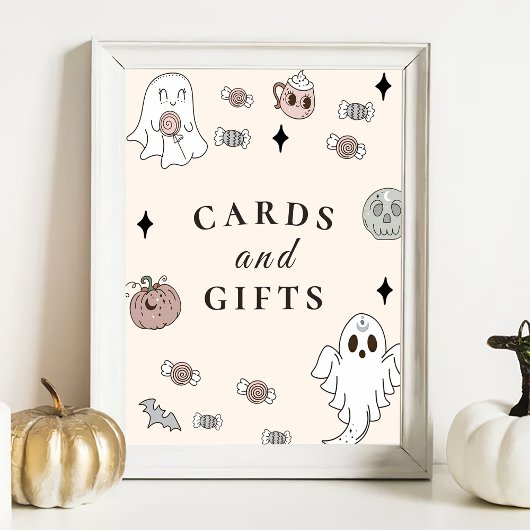Halloween Baby Duschkarten & Geschenkschild Poster