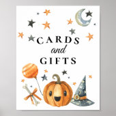 Halloween Baby Duschkarten & Geschenkschild Poster (Vorne)