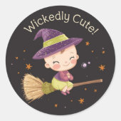 Halloween Baby Duschkleber Wickly Niedlich! Runder Aufkleber (Vorderseite)