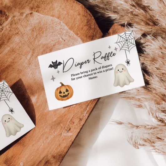 Halloween Baby Duwer Diaper Raffekarte Begleitkarte