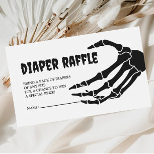 Halloween Baby Duwer Diaper Raffle Begleitkarte