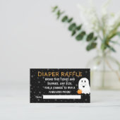 Halloween Baby Duwer Diaper Raffle Begleitkarte (Stehend Vorderseite)