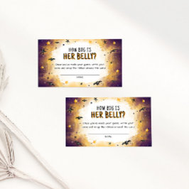 Halloween Baby Duwer Game Wie groß ist ihr Bauch? Begleitkarte