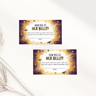 Halloween Baby Duwer Game Wie groß ist ihr Bauch? Begleitkarte