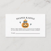 Halloween Baby Duwer Pumpkin Diaper Raffle Begleitkarte (Vorderseite)