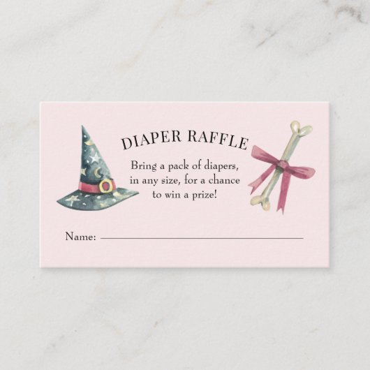 Halloween Baby Duwer Windelwaschmaschine Einsteckk Visitenkarte (Vorderseite)