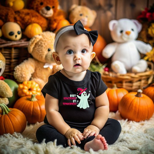 Halloween baby haunted by cuteness baby t-shirt
