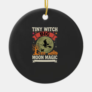 Halloween-Baby-Hexen-Mond-Magie Keramik Ornament