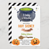 Halloween Baby ist Braueinladung Einladung (Vorne/Hinten)