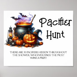 Halloween Baby ist Brewin Schnuller Hunt Showspiel Poster